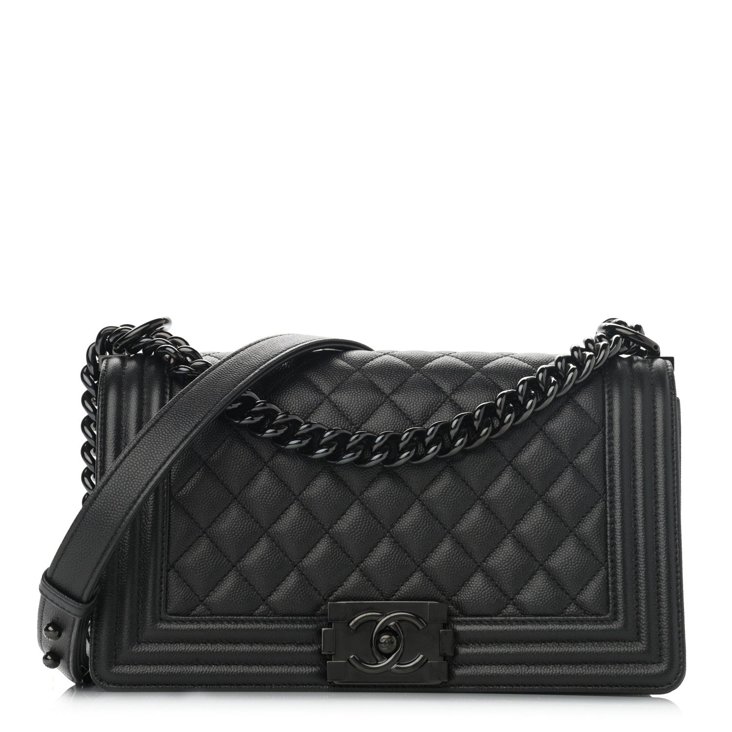 Chanel Caviar Quilted Medium Boy Flap So Black 1 of 14