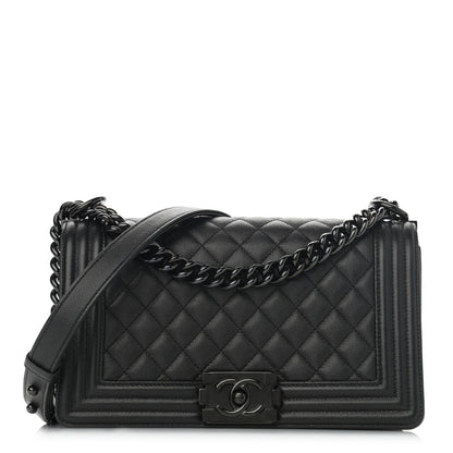 Chanel Caviar Quilted Medium Boy Flap So Black 1 of 14