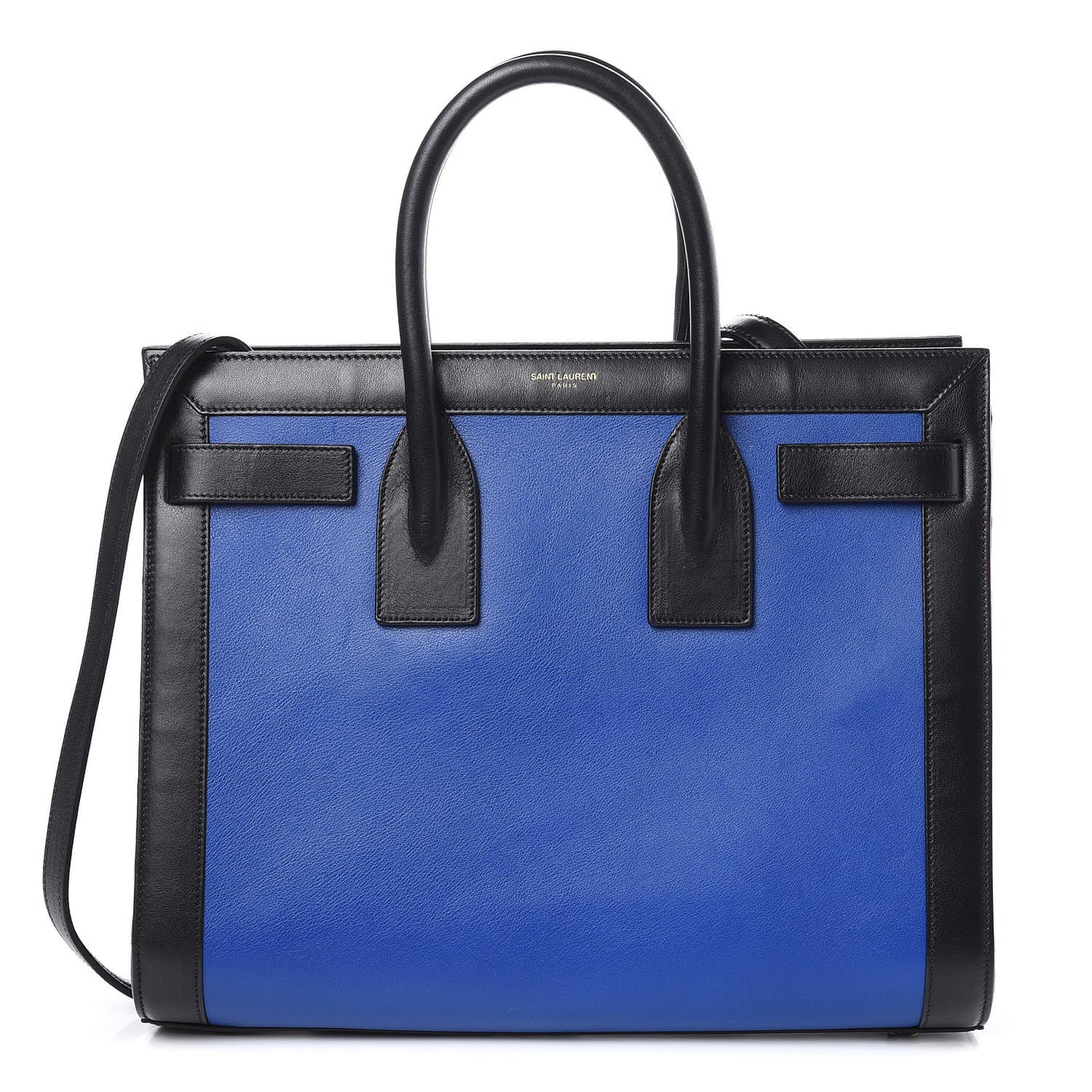 Calfskin Bi-Color Small Sac De Jour Royal Blue Black