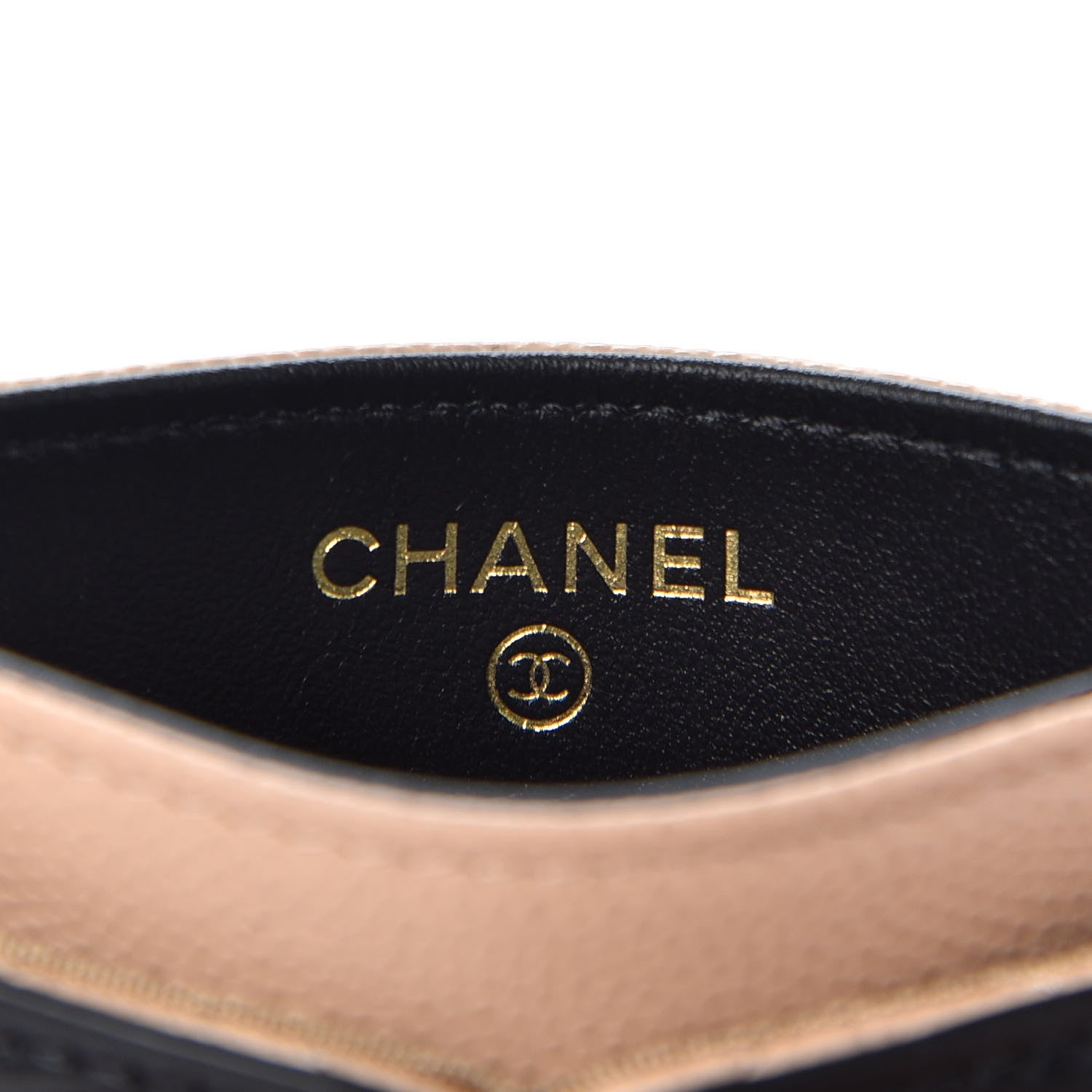 Chanel Caviar Quilted Filigree Card Holder Beige Black 5 of 8