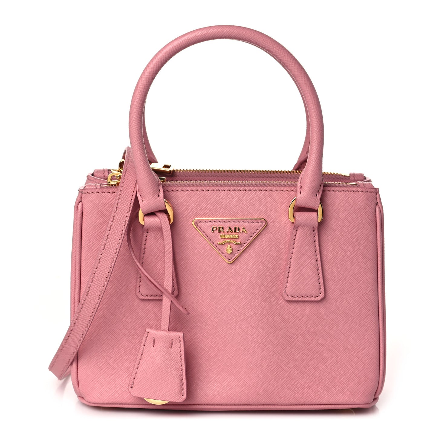 Saffiano Mini Galleria Double Zip Tote Petalo