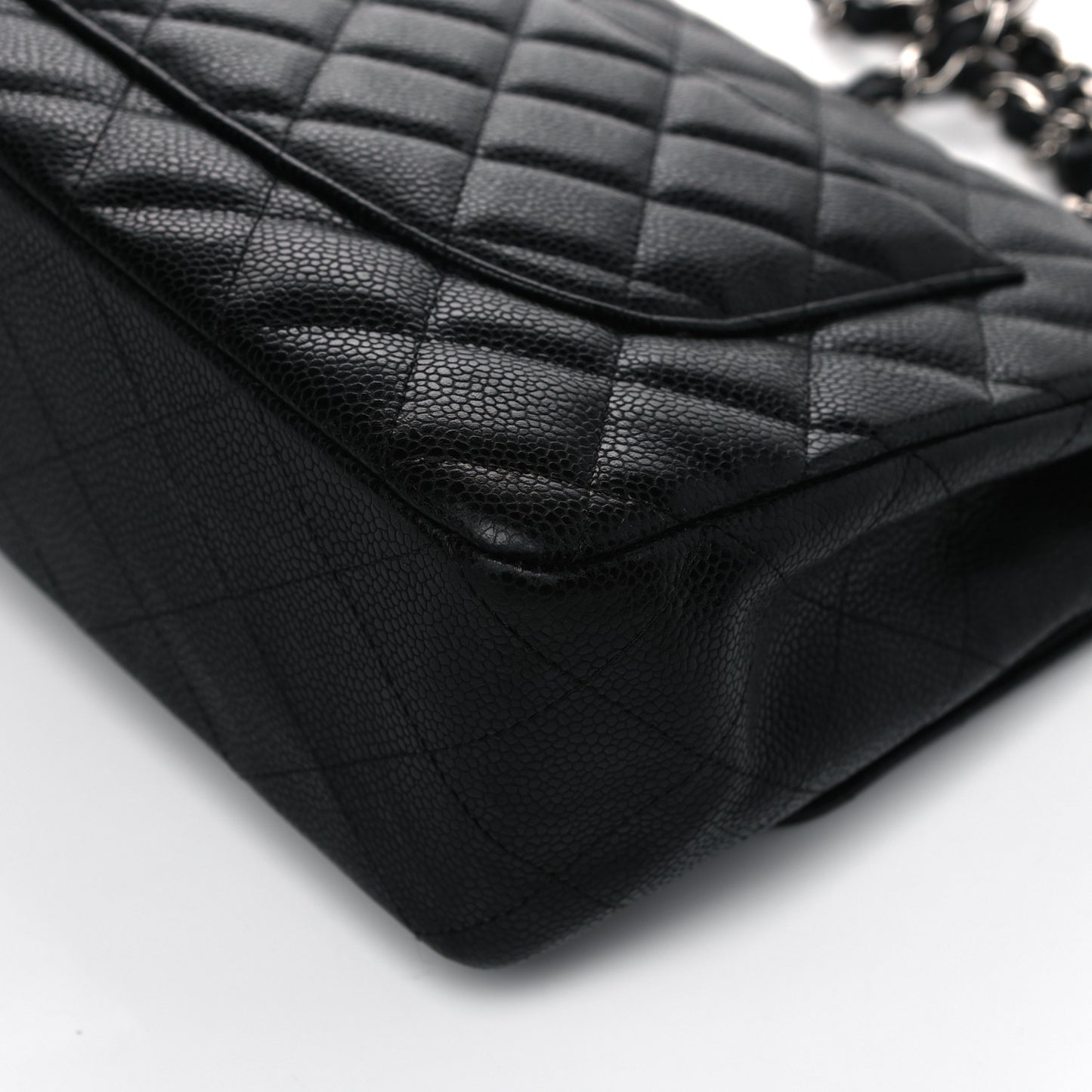 Caviar Quilted Jumbo Single Flap Black