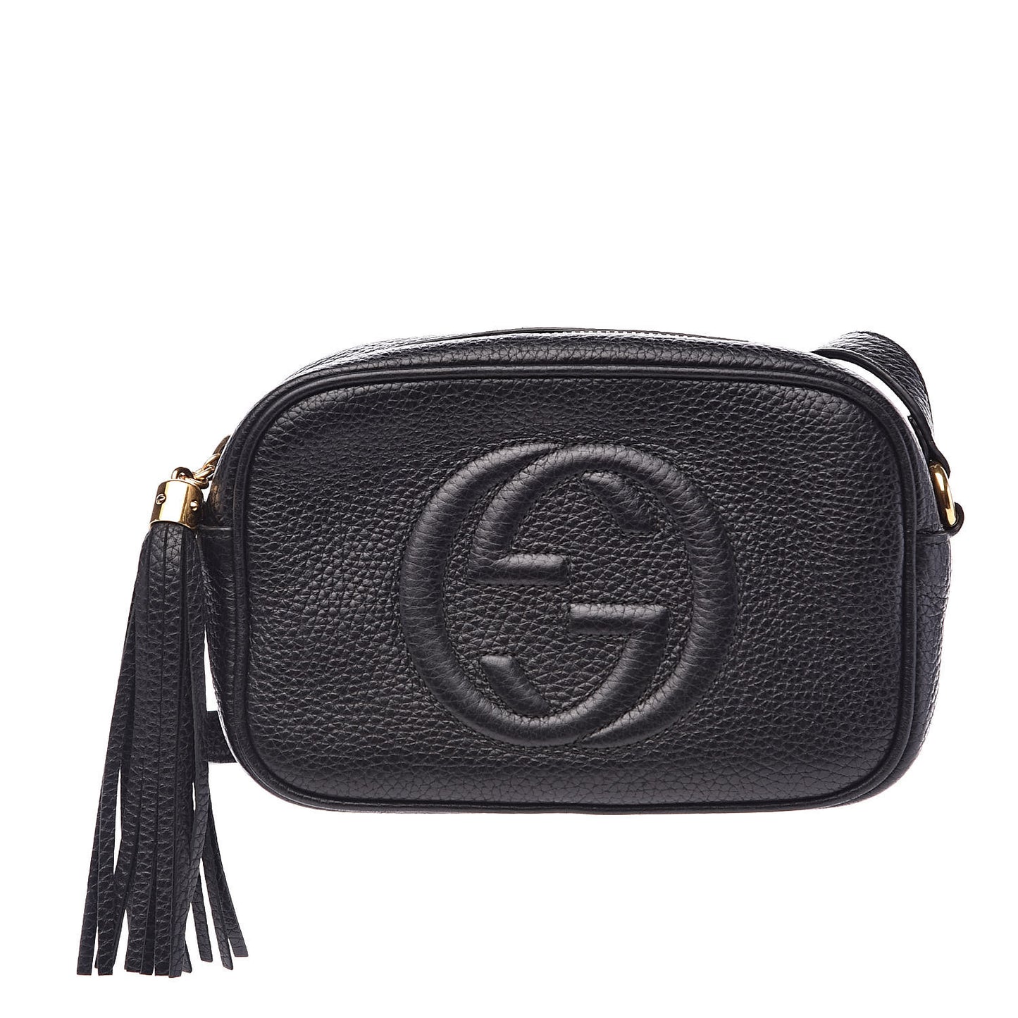 Pebbled Calfskin Mini Soho Disco Bag Black