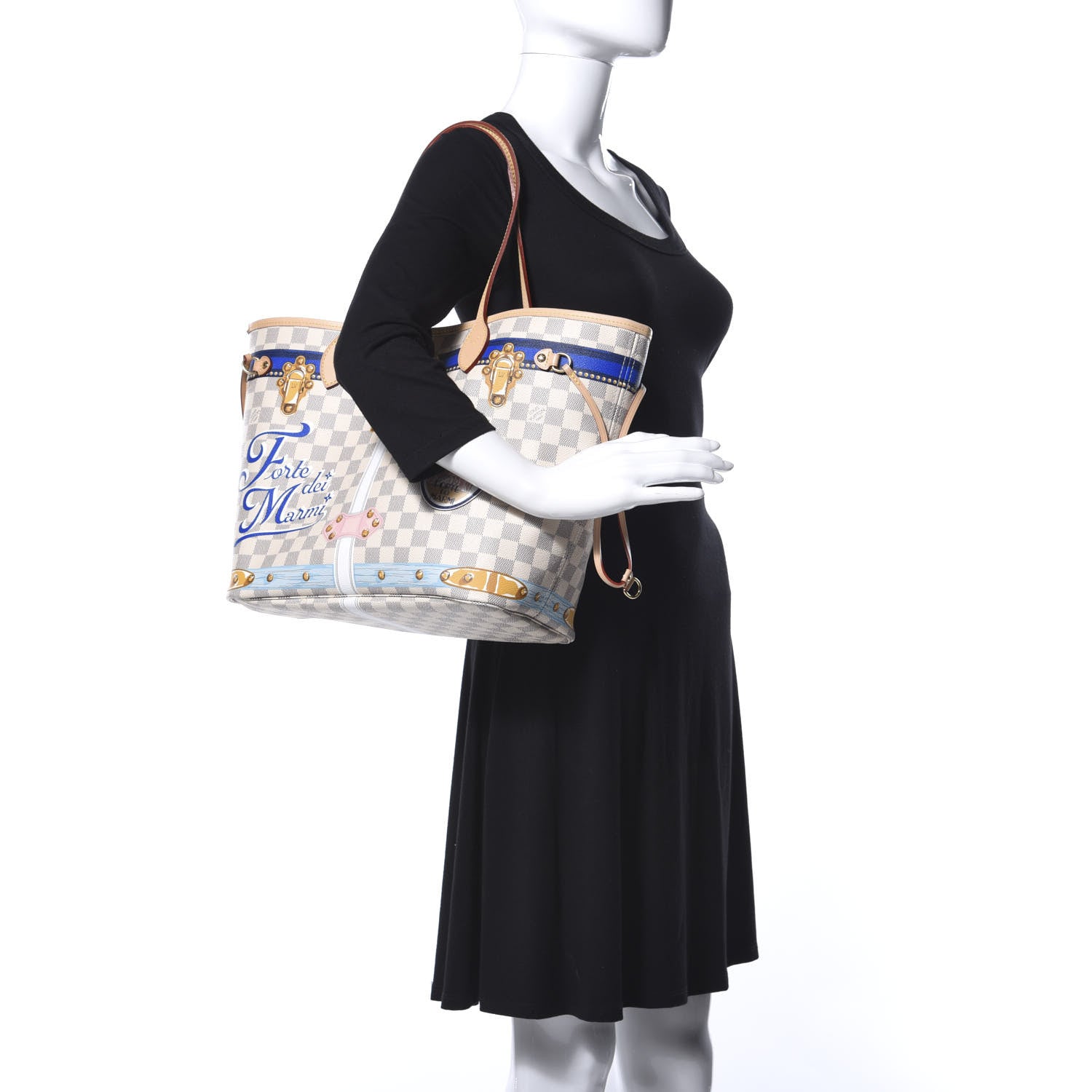 Louis Vuitton Damier Azur Summer Trunks Forte Dei Marmi Neo Neverfull MM 2 of 18