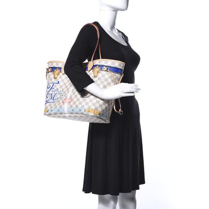 Louis Vuitton Damier Azur Summer Trunks Forte Dei Marmi Neo Neverfull MM 2 of 18