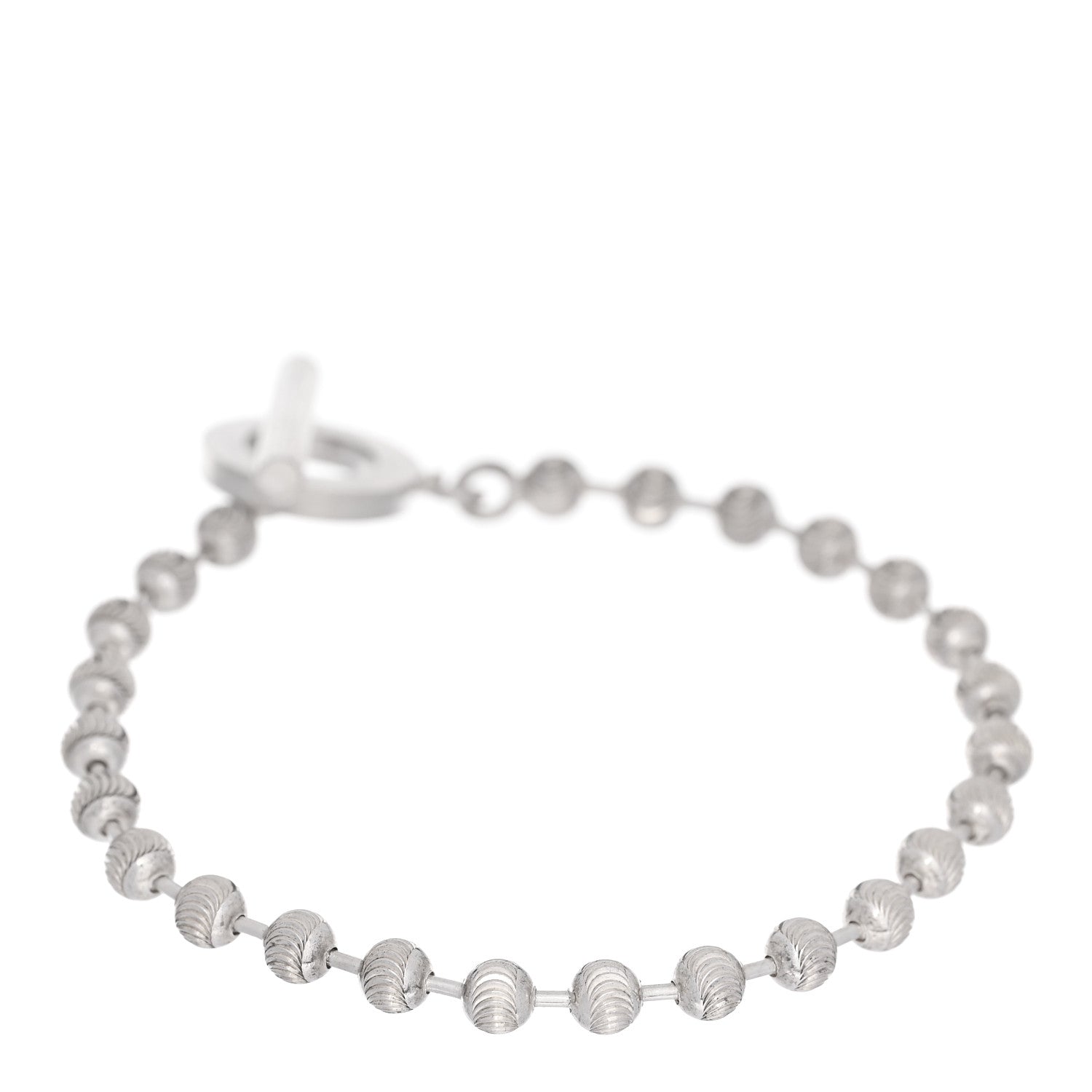 Gucci Sterling Silver Boule Bead Toggle Bracelet 1 of 4