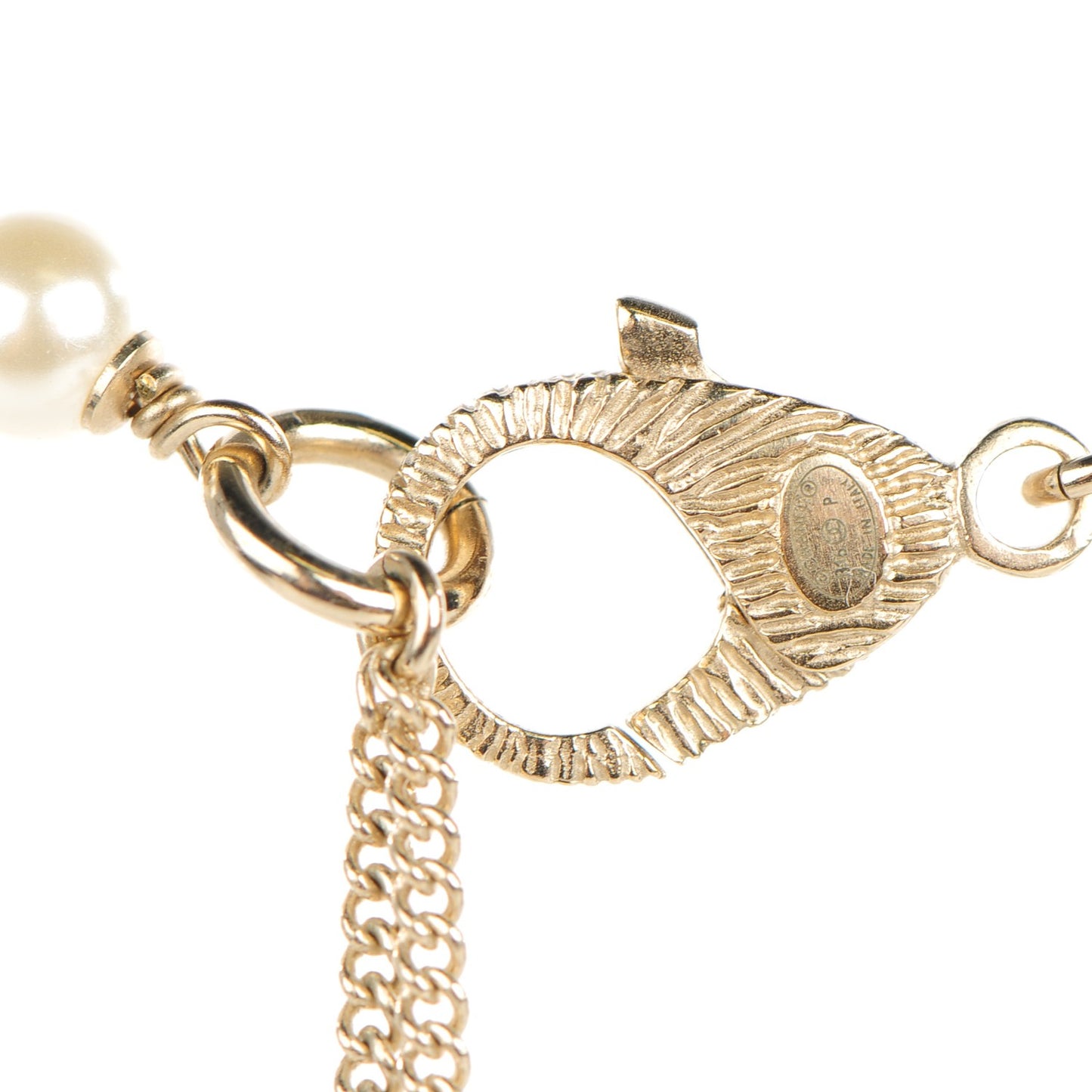 Pearl CC Choker Necklace Gold