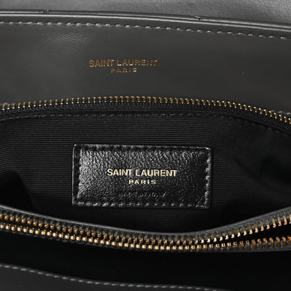 Saint Laurent Calfskin Y Quilted Monogram Medium Loulou Chain Satchel Storm 6 of 10