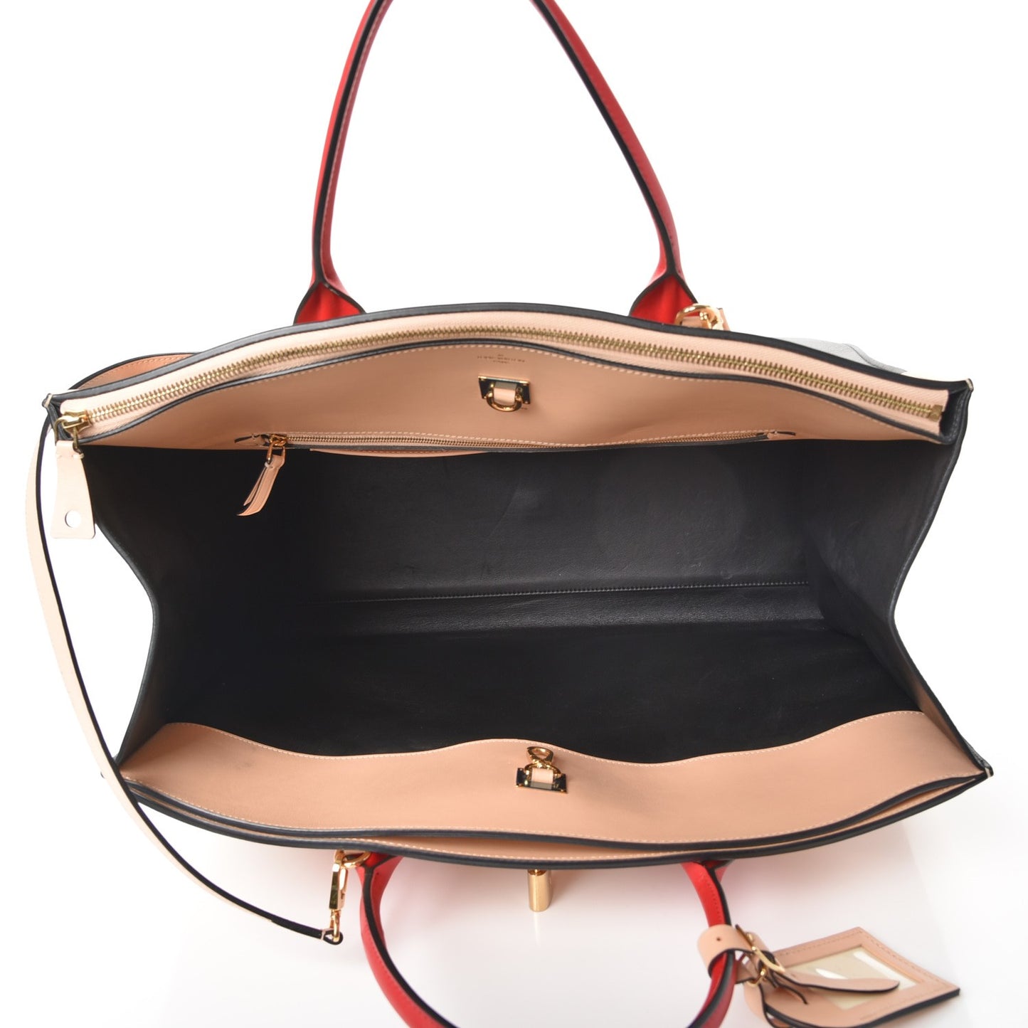 Calfskin City Steamer XL Black Creme Bourgogne