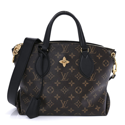 Louis Vuitton Monogram Flower Zipped Tote PM Black 1 of 10