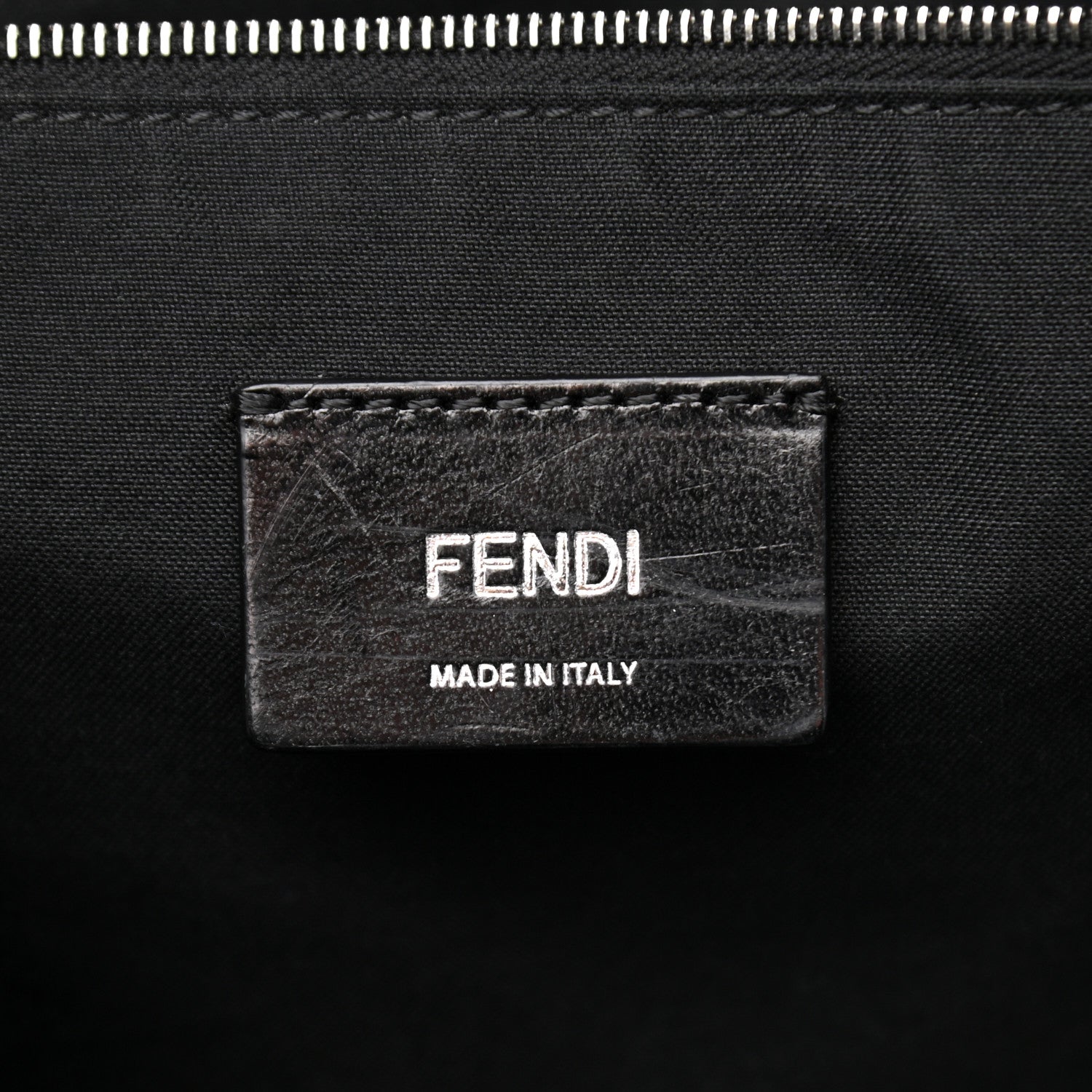 Fendi Glazed Fabric Nylon FF 1974 Diagonal Pouch Pocket Backpack Black Sunflower 6 of 14