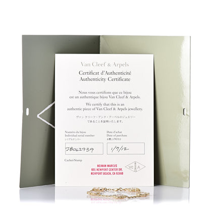 Van Cleef & Arpels 18K Yellow Gold Mother of Pearl 5 Motifs Vintage Alhambra Bracelet 8 of 8
