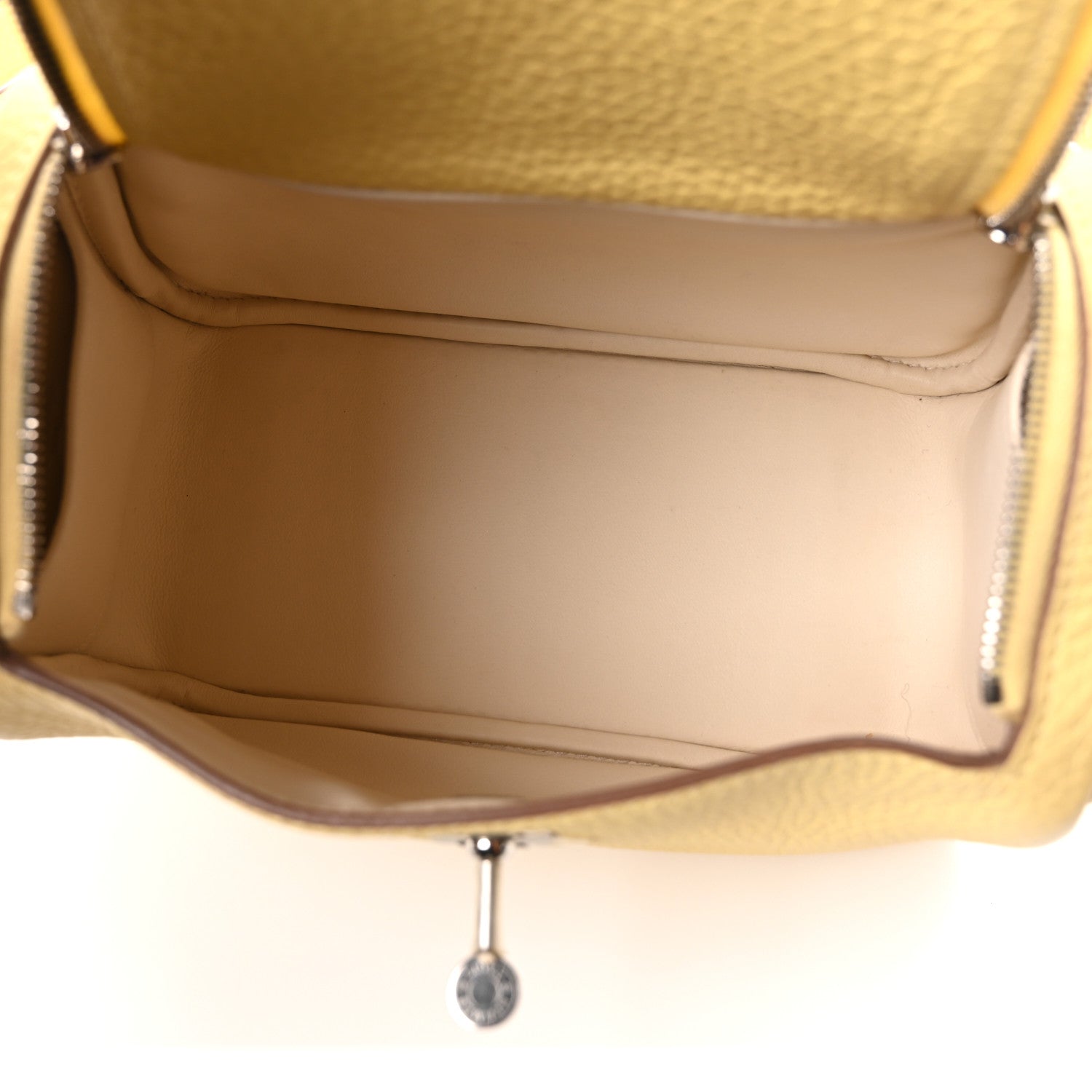 Hermes Taurillon Clemence Verso Mini Lindy 20 Jaune Poussin Craie 5 of 10