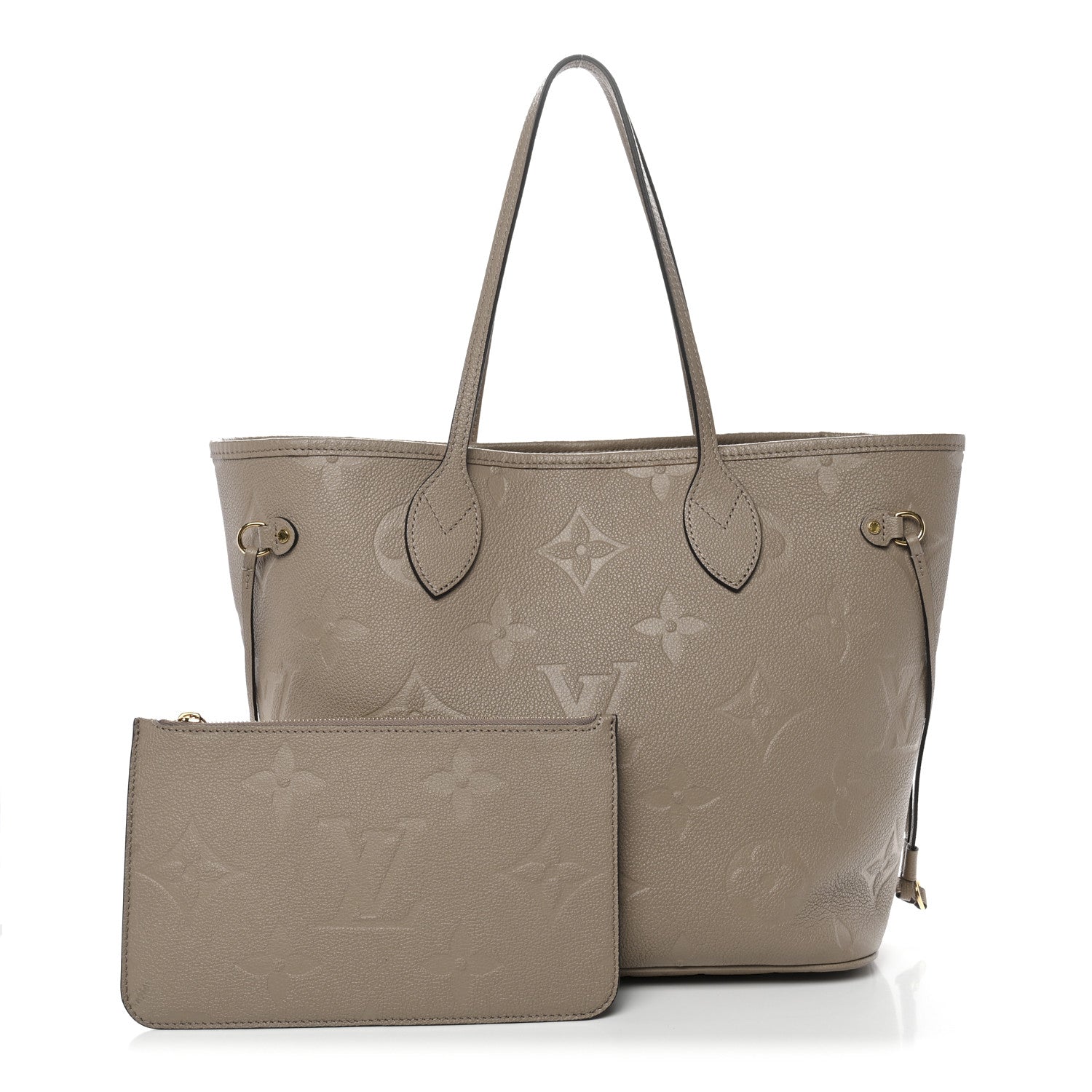 Louis Vuitton Empreinte Monogram Giant Neverfull MM Tourterelle 3 of 10