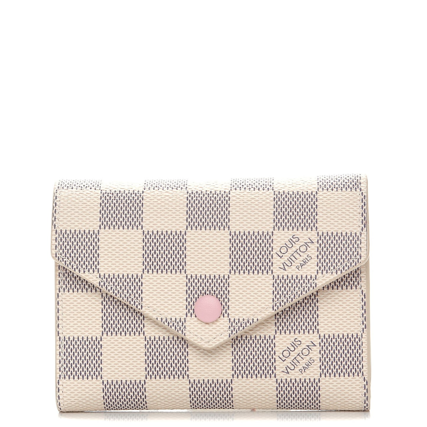 Damier Azur Victorine Wallet Rose Ballerine