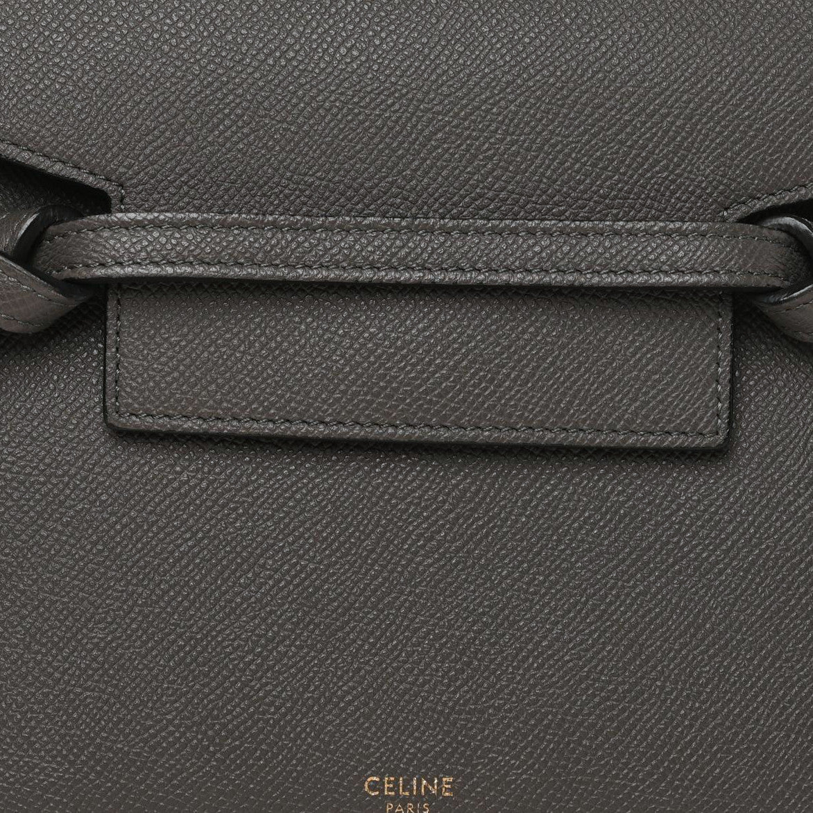 Grained Calfskin Nano Belt Bag Grey