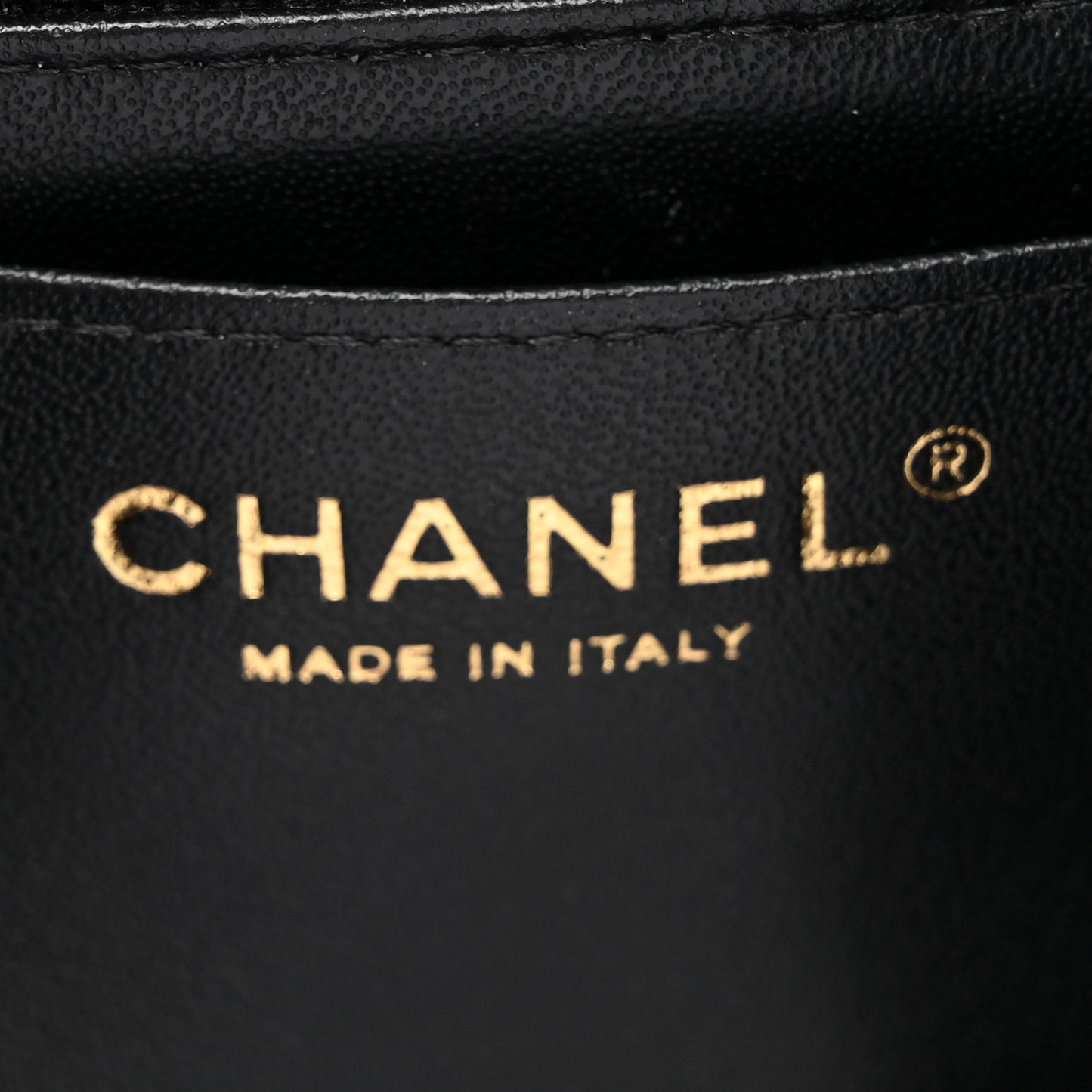 Lambskin Quilted Mini Rectangular Flap Black
