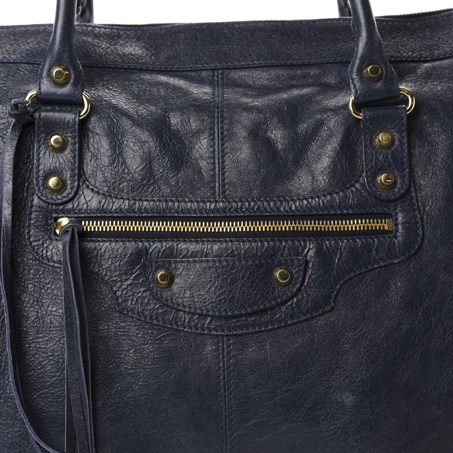 Agneau Classic Gold Hardware City XL Bleu Obscur
