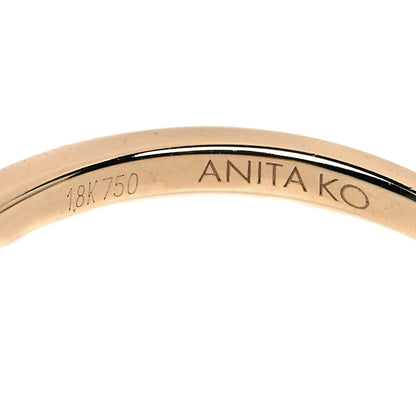 Anita Ko 18K Rose Gold Diamond Orbit Split Ring 53 6.5 4 of 5