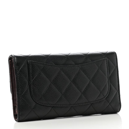 Chanel Caviar Quilted Large Flap Wallet Black 3 of 11