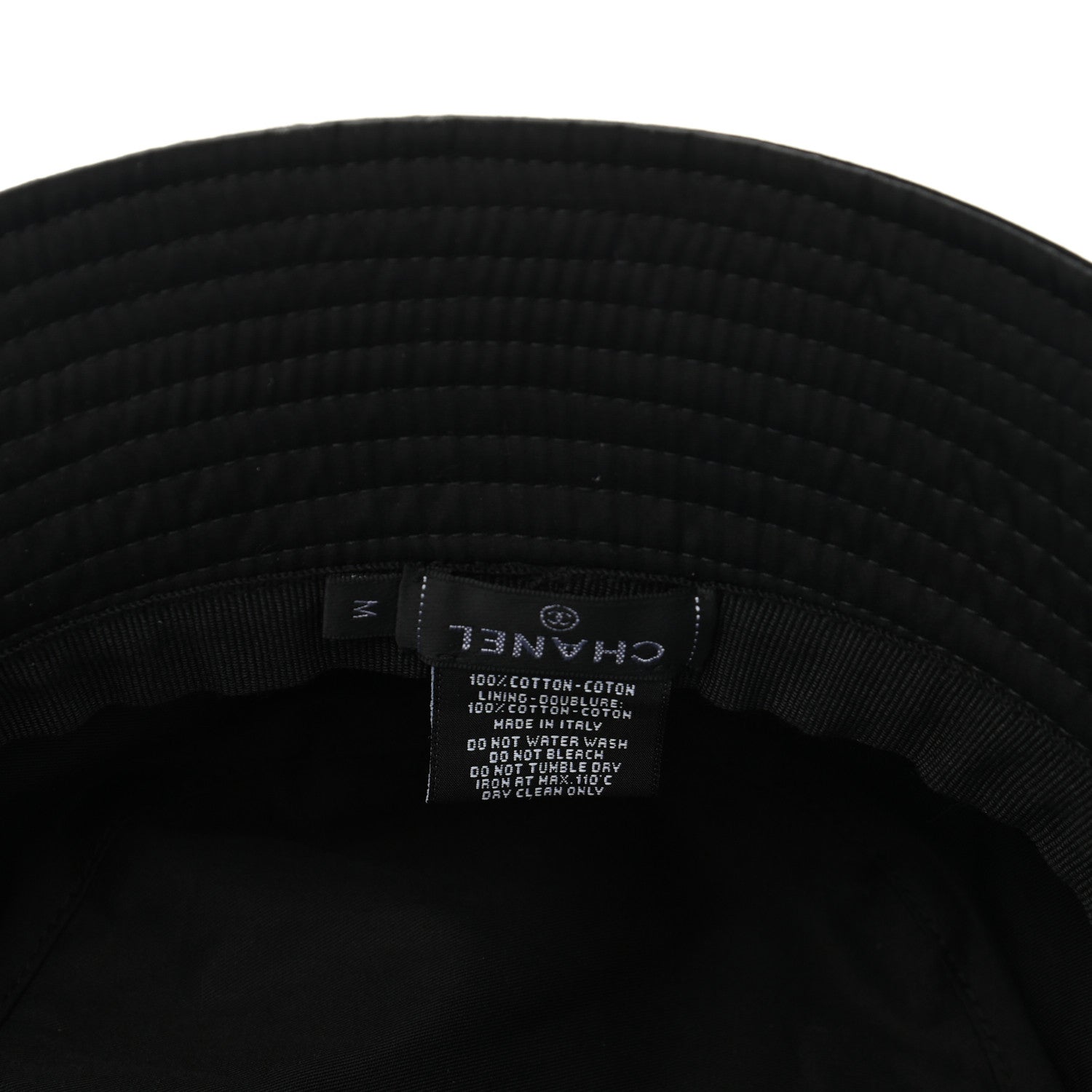 Chanel Cotton CC Bucket Hat M Black 8 of 8