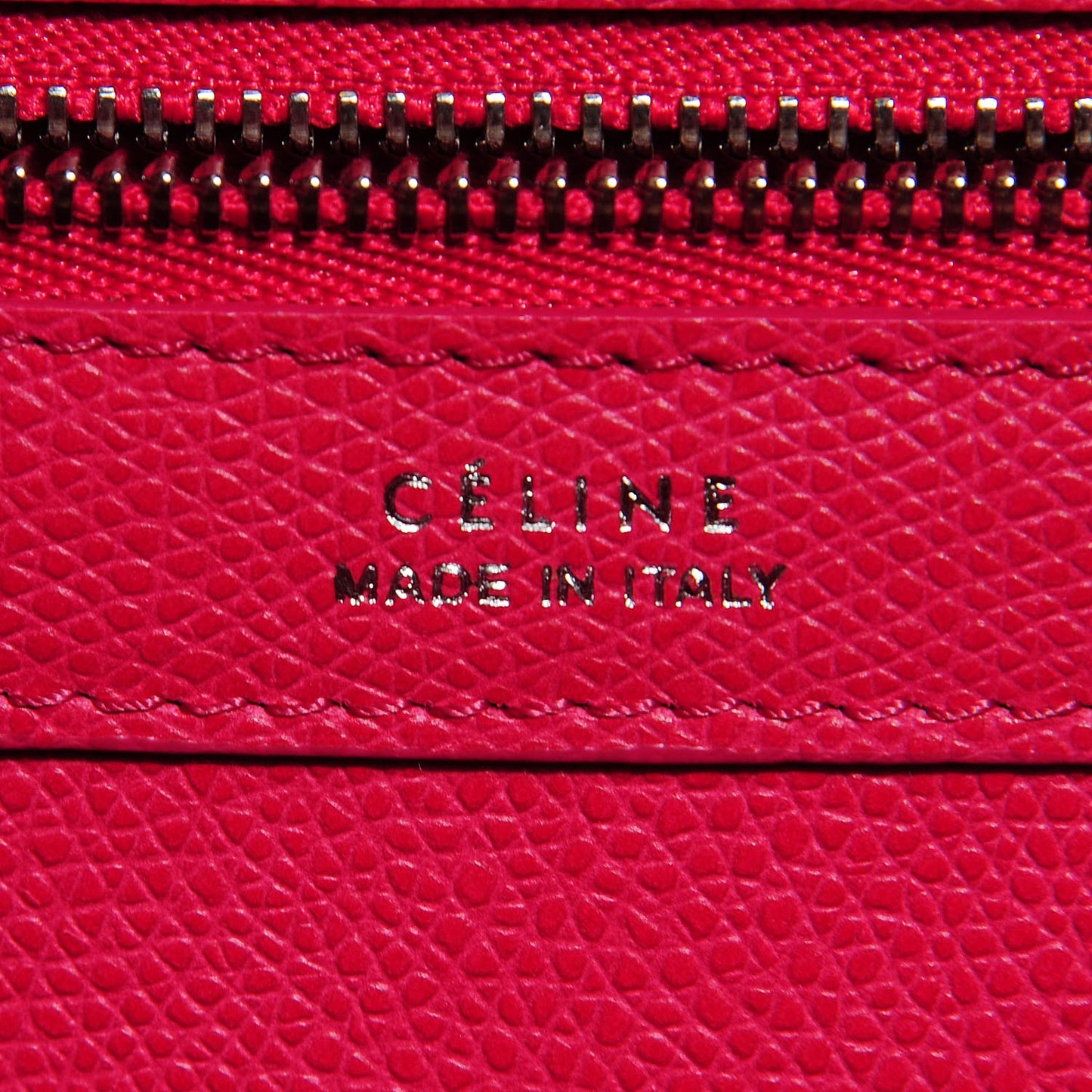 Grained Calfskin Small Horizontal Cabas Phantom Fuchsia