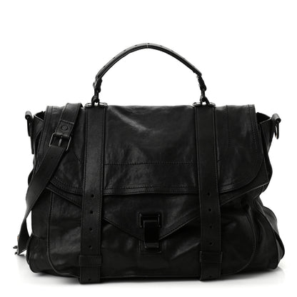 Proenza Schouler Lambskin PS1 Large Satchel Black 1 of 9