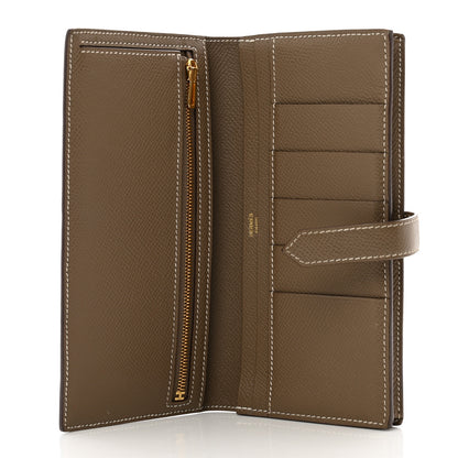 Hermes Epsom Bearn Gusset Wallet Etoupe 5 of 8
