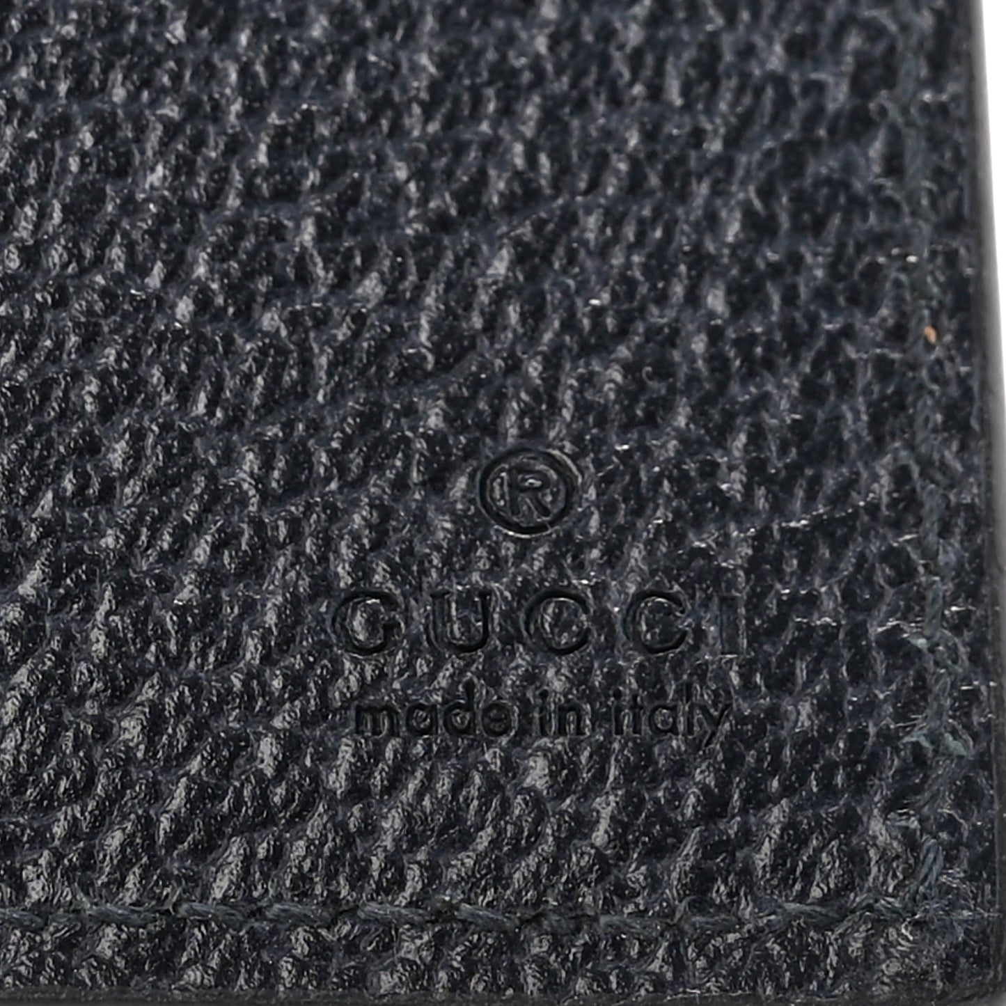 GG Supreme Monogram Calfskin Ophidia Bi-Fold Wallet Navy Blue