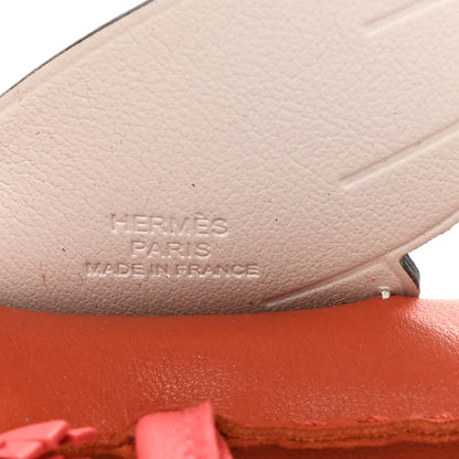 Hermes Milo Lambskin Grigri Rodeo Pegase Horse Bag Charm MM Cornaline Rose Texas White 3 of 5