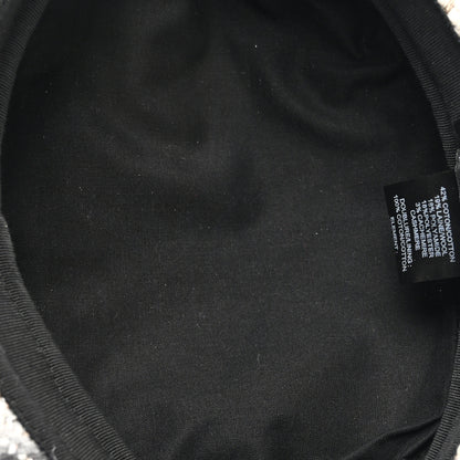 Chanel Cotton Tweed CC Beret S White Black Multicolor 7 of 8