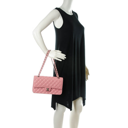 Chanel Caviar Quilted Medium Double Flap Pink 2 of 8