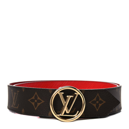 Louis Vuitton Monogram Epi 35mm LV Circle Reversible Belt 90 36 Coquelicot 1 of 6