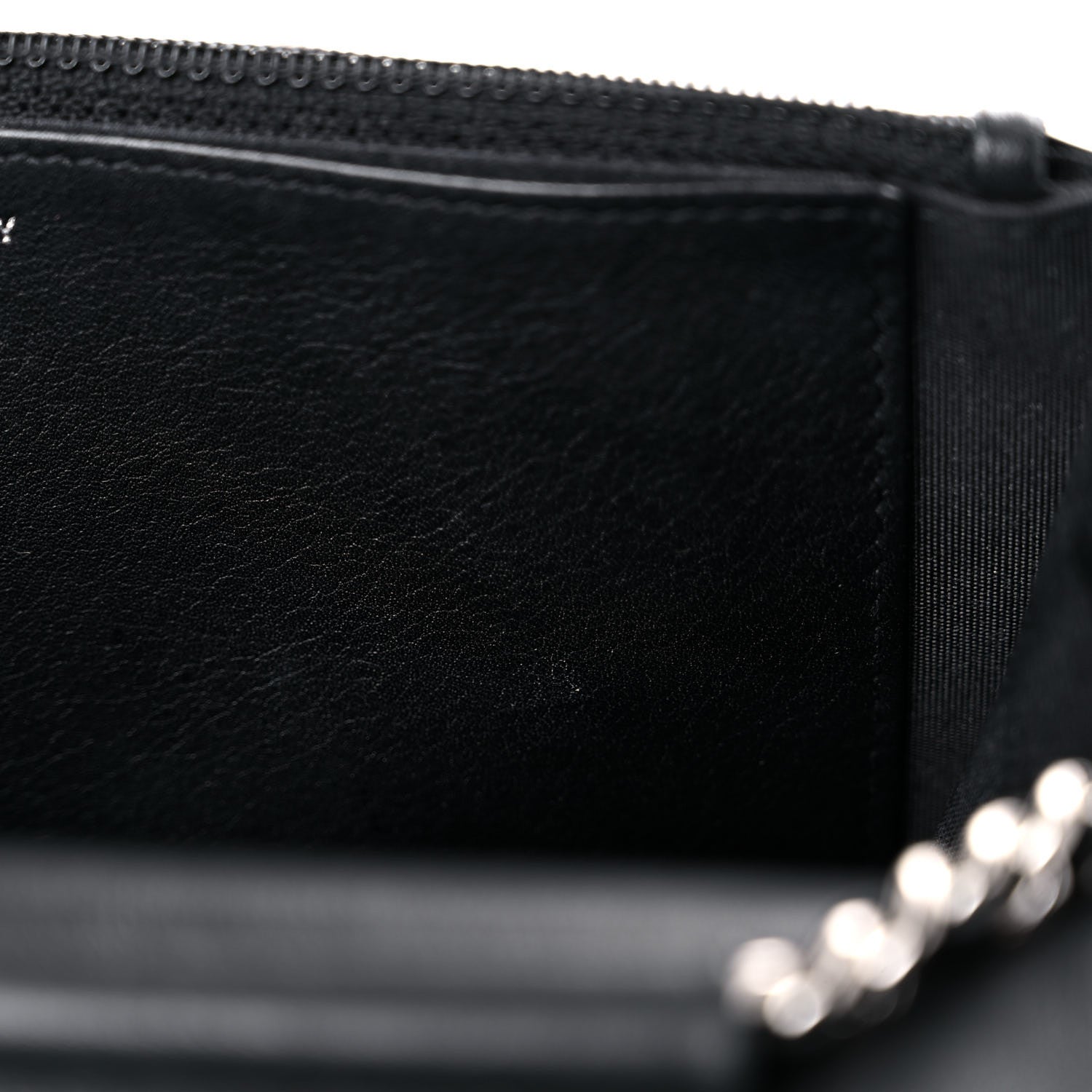 Chanel Lambskin Diamond Stitched Wallet On Chain WOC Black 15 of 23