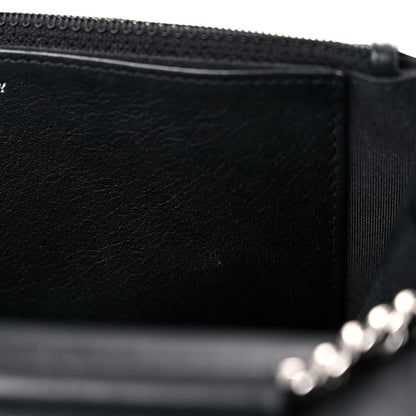 Chanel Lambskin Diamond Stitched Wallet On Chain WOC Black 15 of 23
