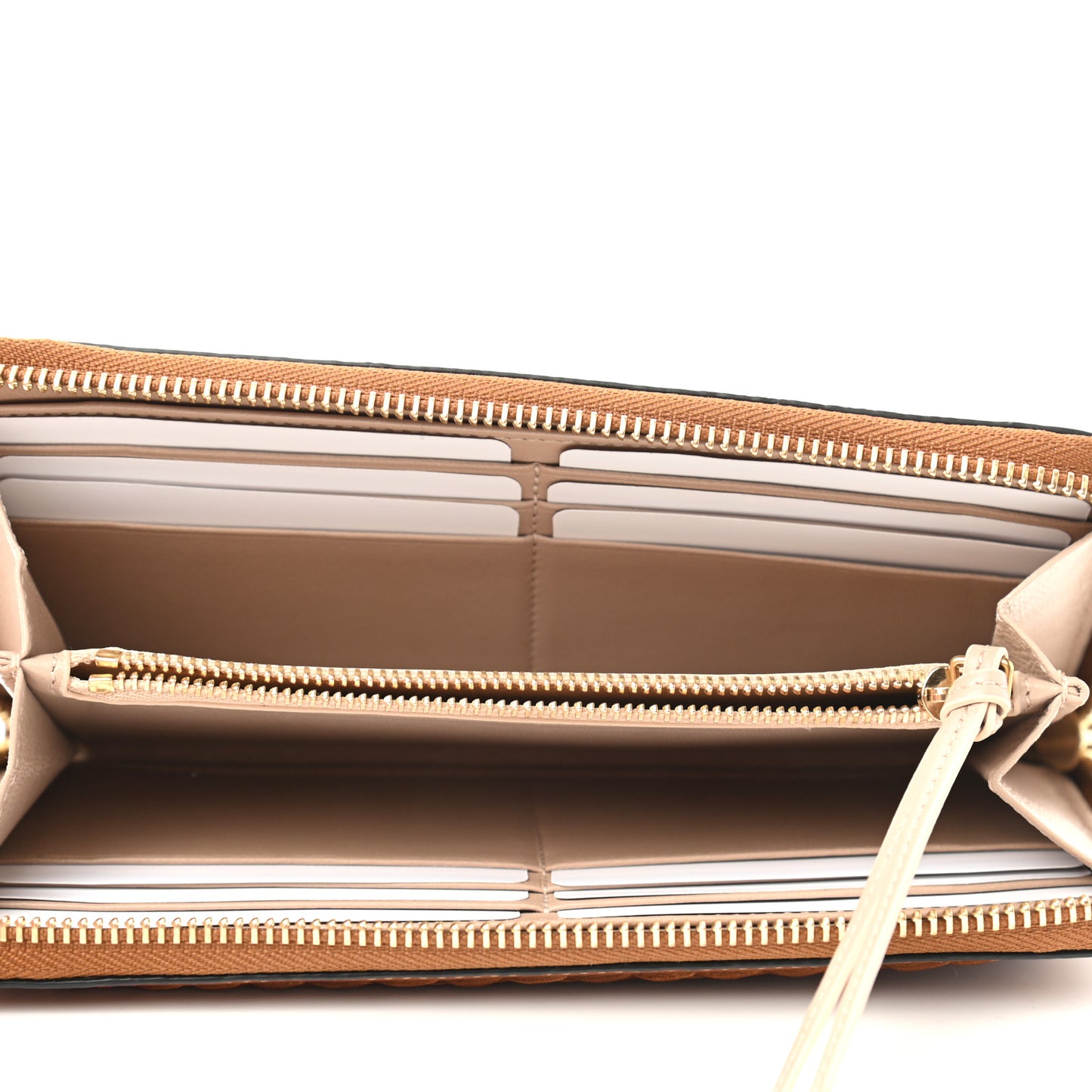 Calfskin Hudson Zip Around Wallet Caramel