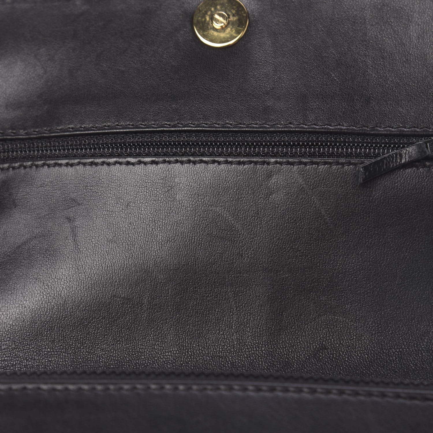 Chanel Calfskin Stitched Square Quilted Wallet On Chain WOC Black 13 of 15