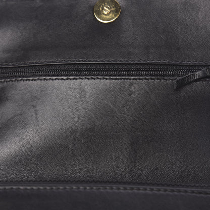 Chanel Calfskin Stitched Square Quilted Wallet On Chain WOC Black 13 of 15