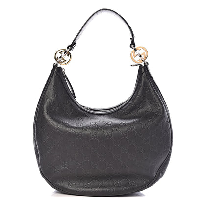 Gucci Guccissima Medium GG Twins Hobo Black 1 of 9