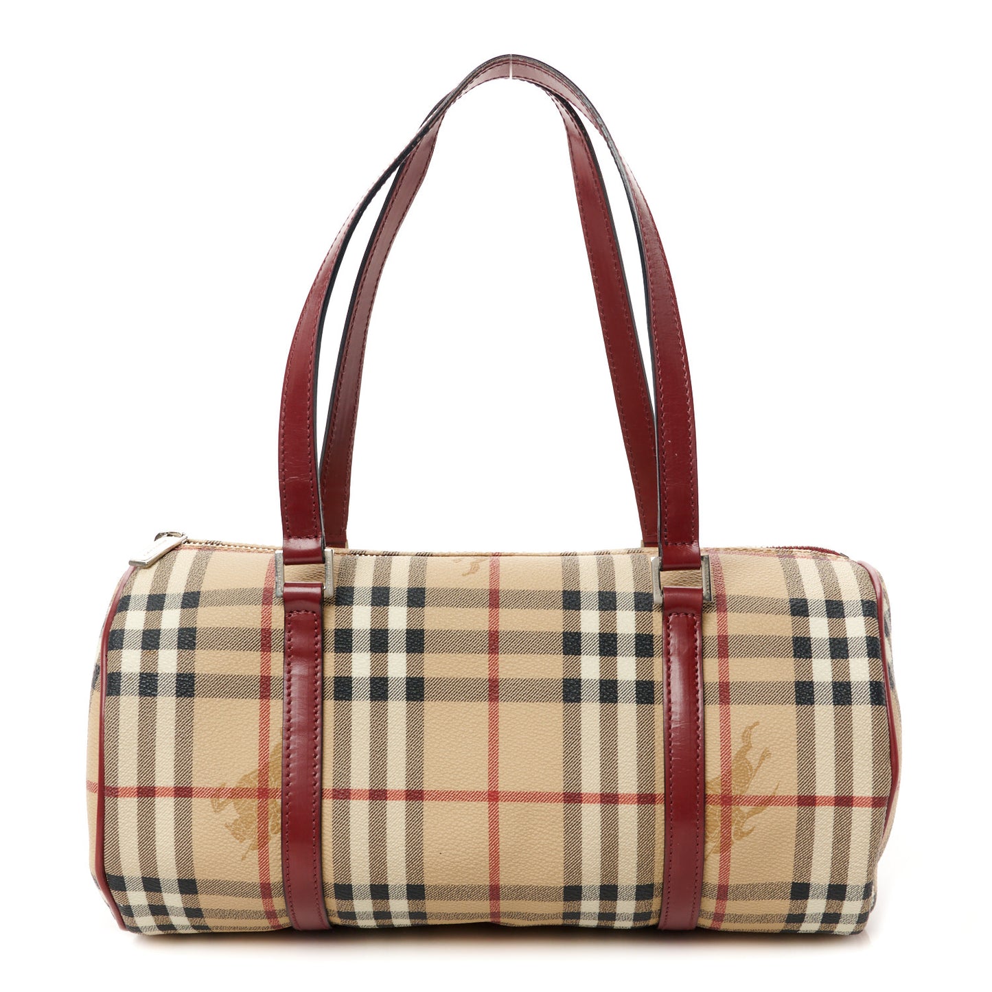 Haymarket Check Barrel Bag Red