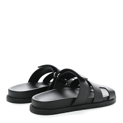 Hermes Calfskin Womens Chypre Sandals 36 Black 4 of 10