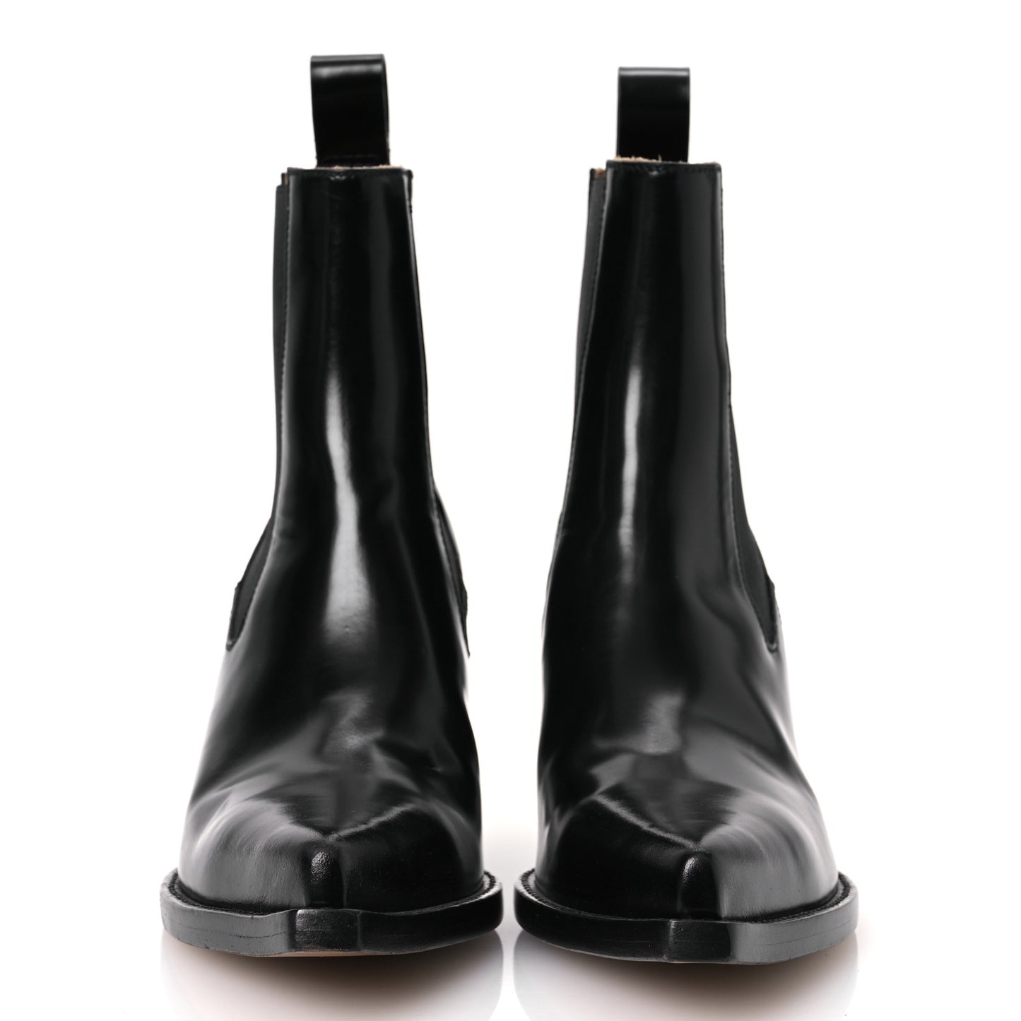 Calfskin Lean Boots 37.5 Black