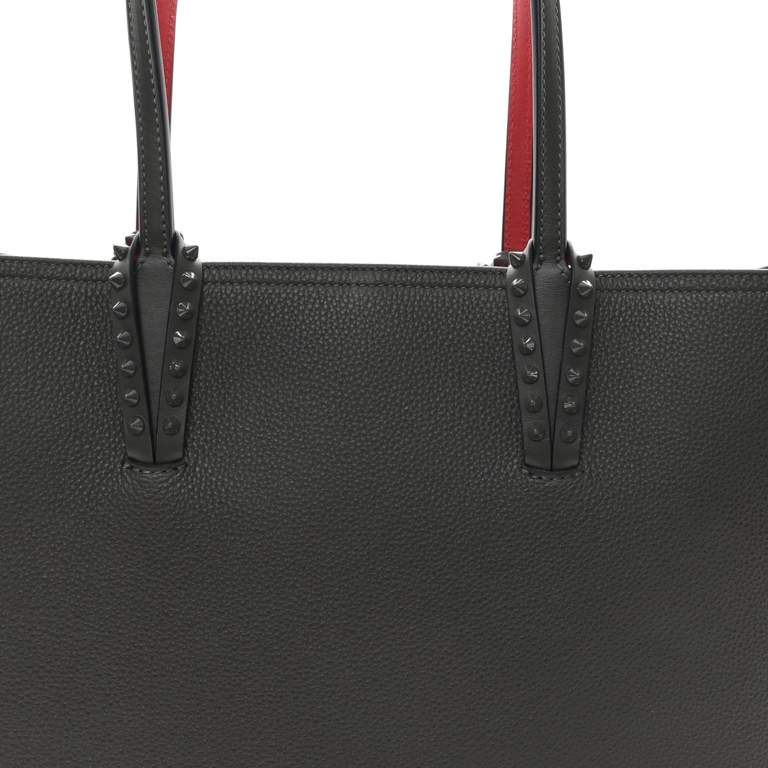 Christian Louboutin Calfskin Monochrome Spikes East West Cabata Tote Rocket 9 of 12