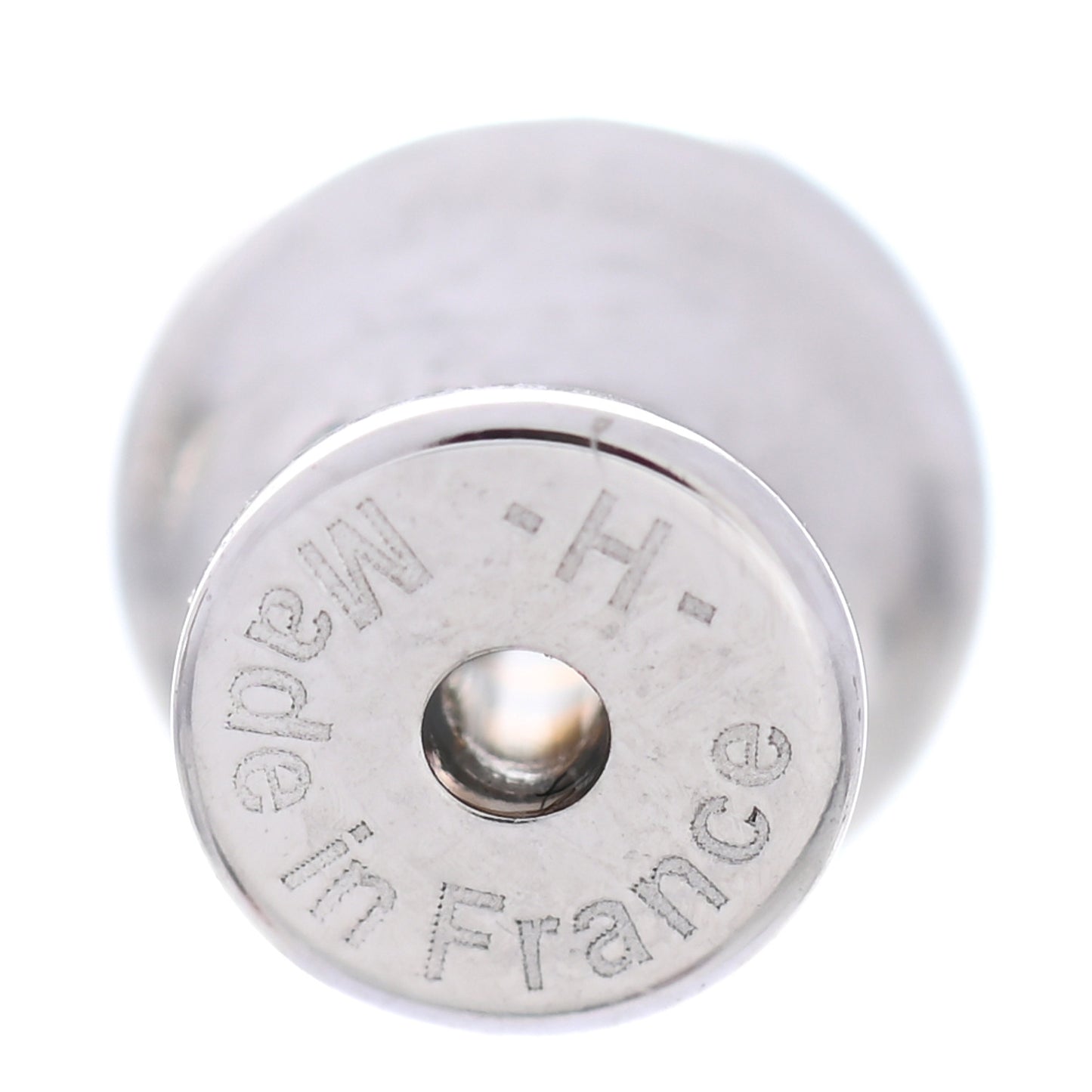 Palladium Lacquered Mini Pop H Earrings White