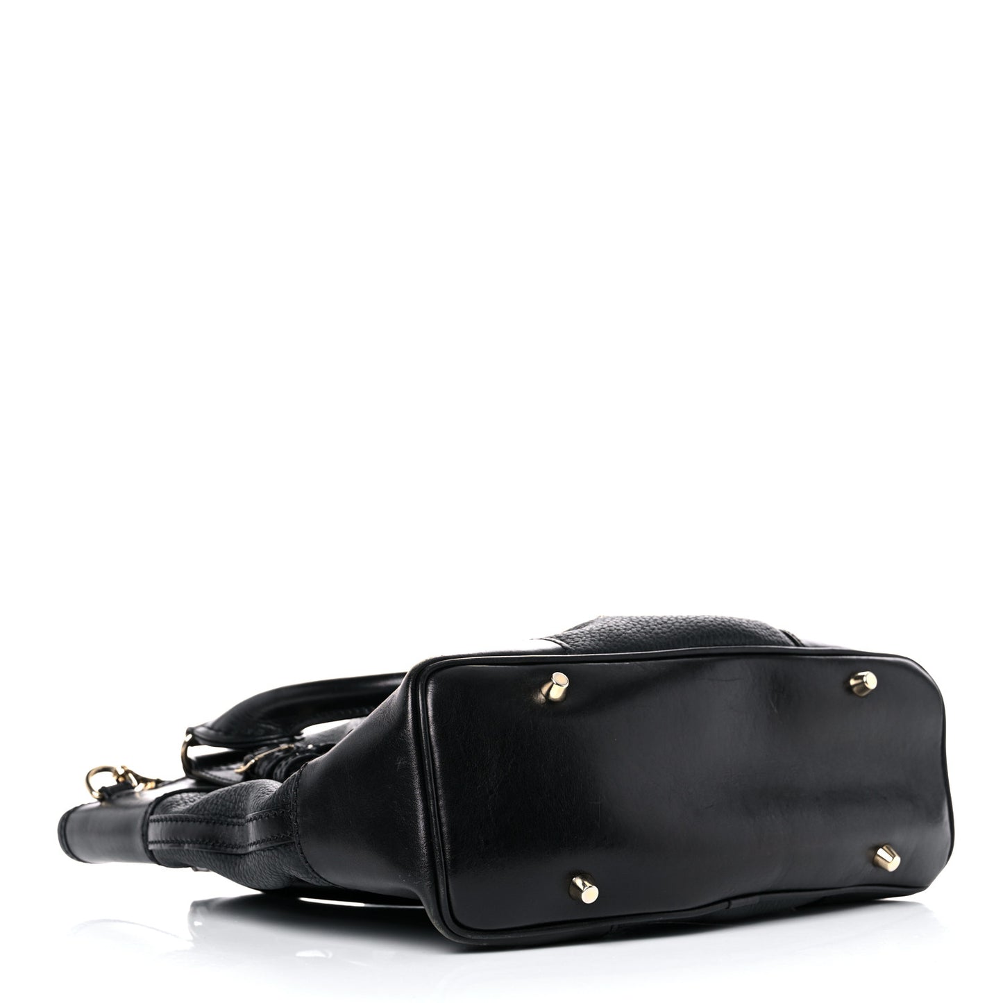 Calfskin Medium Whipstitch Tote Black