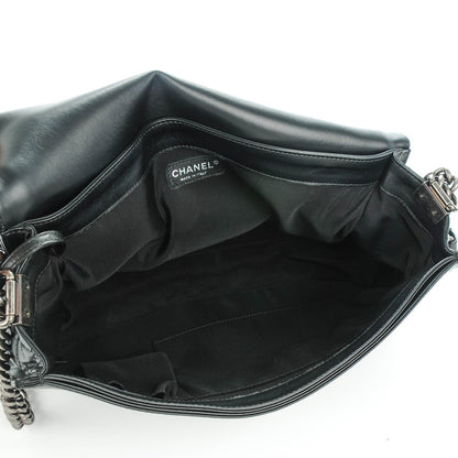 Chanel Calfskin Enchained XL Boy Flap Black 5 of 7