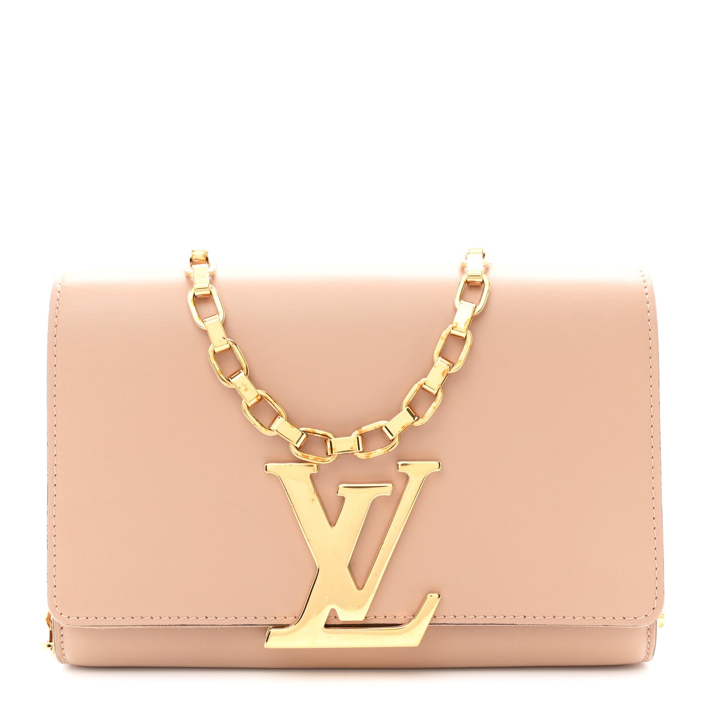 Calfskin Chain Louise MM Nude