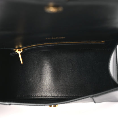 Balenciaga Shiny Box Calfskin Small Hourglass Top Handle Bag Black 5 of 11