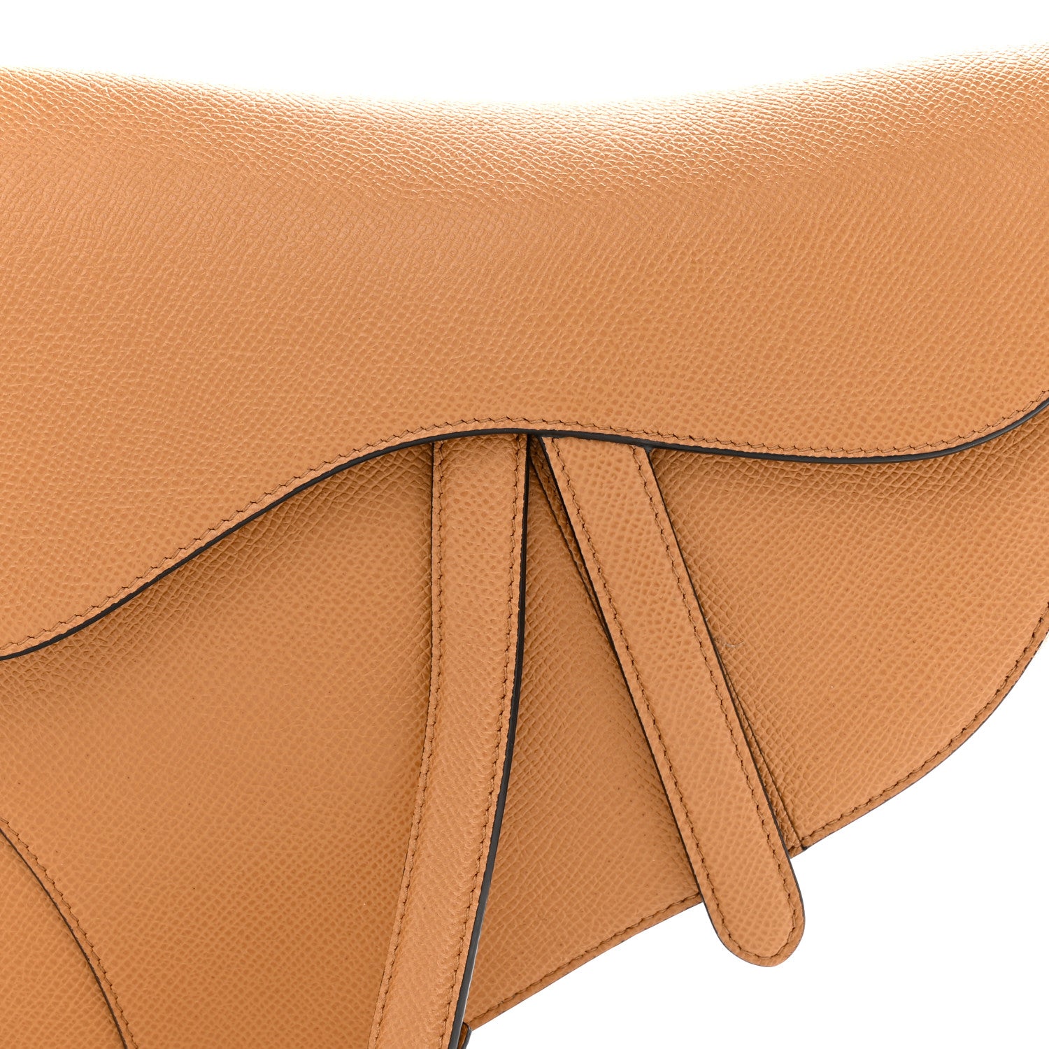 Christian Dior Grained Calfskin Saddle Bag Camello 7 of 9