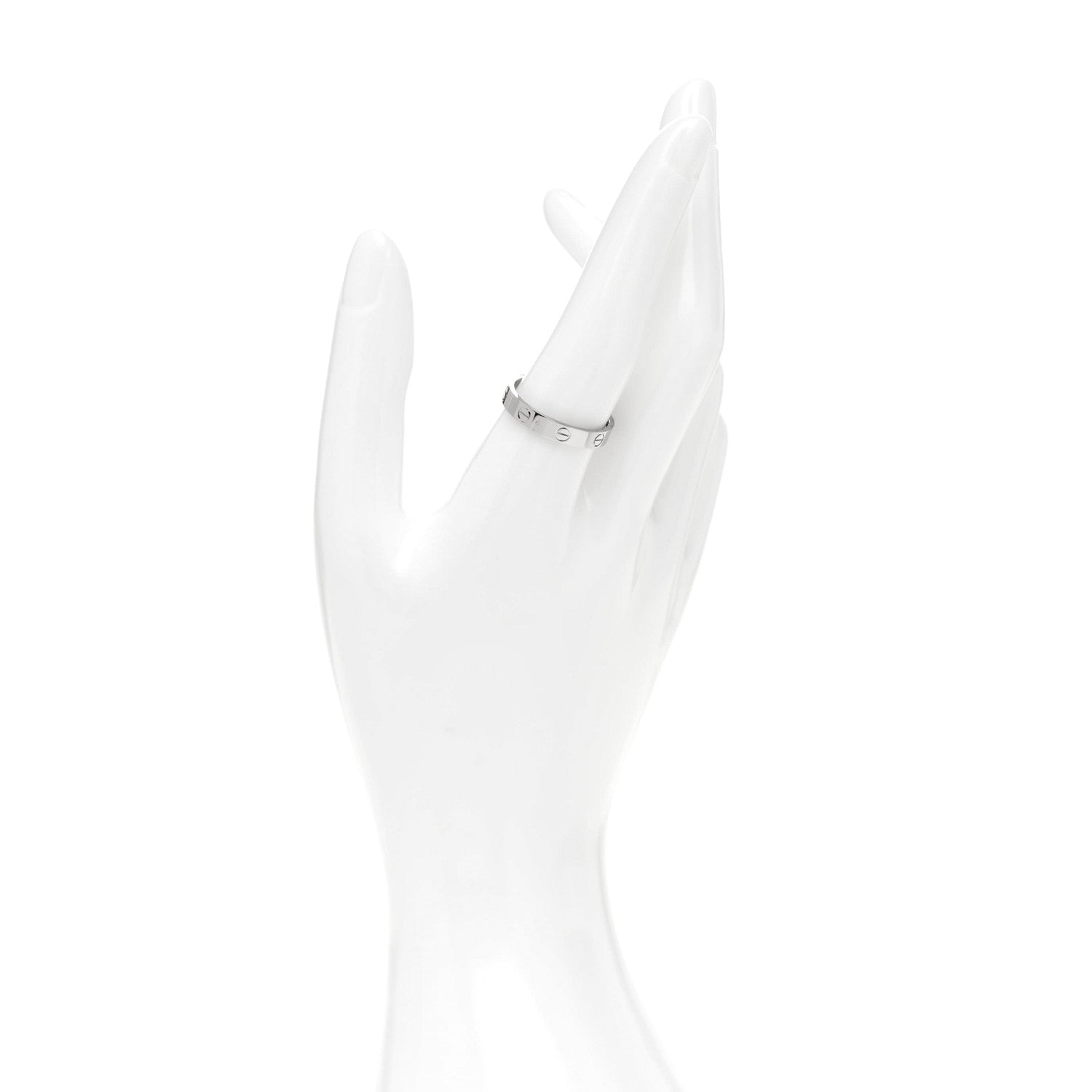 Cartier 18K White Gold 3.5mm LOVE Wedding Band Ring 60 9 2 of 5